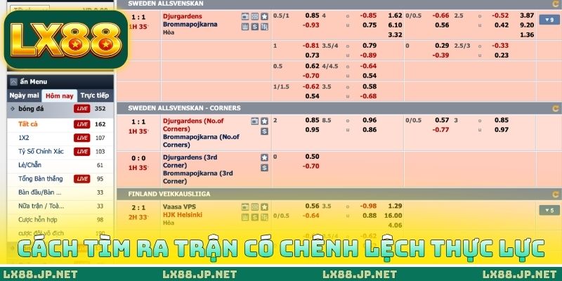 Cách tìm ra trận có chênh lệch thực lực